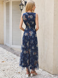 Womens Summer Floral Maxi Dress, A Line Tulle,Elegant for Wedding Guest & Beach Vacation,Flowy Casual Boho Outfits